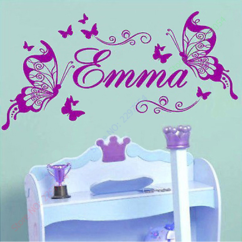 Novas borboletas nome personal - Baby Girl Nursery Quotes avaliação e preço