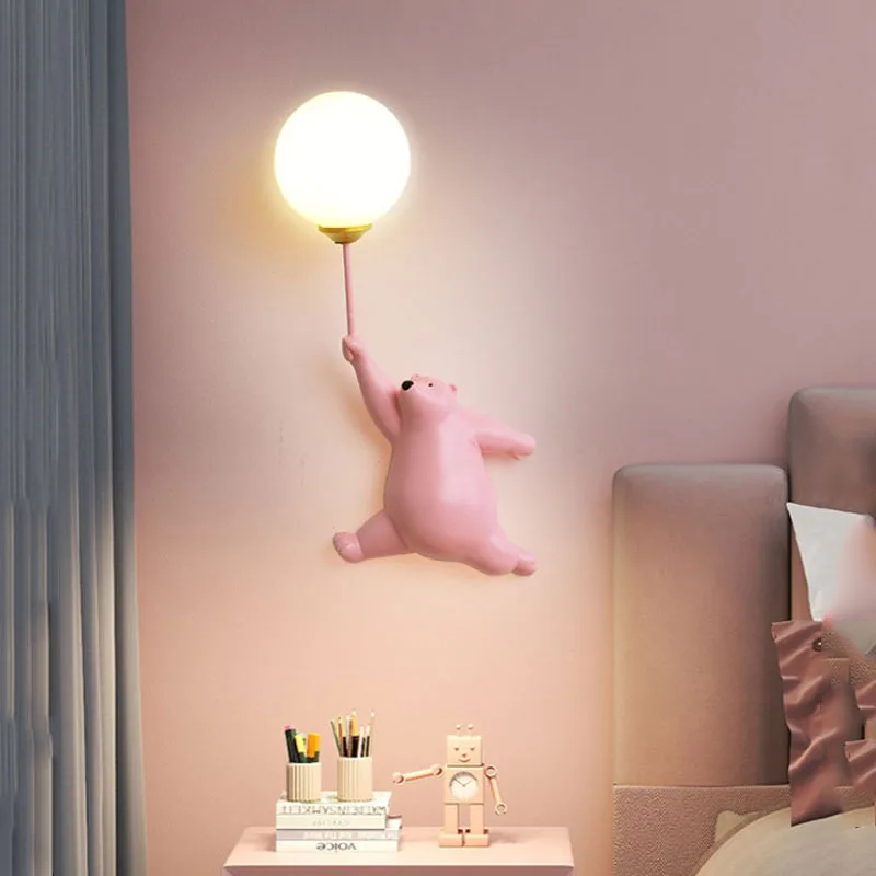 Urso polar dos desenhos animad - Baby Nursery Wall Lights avaliação e preço