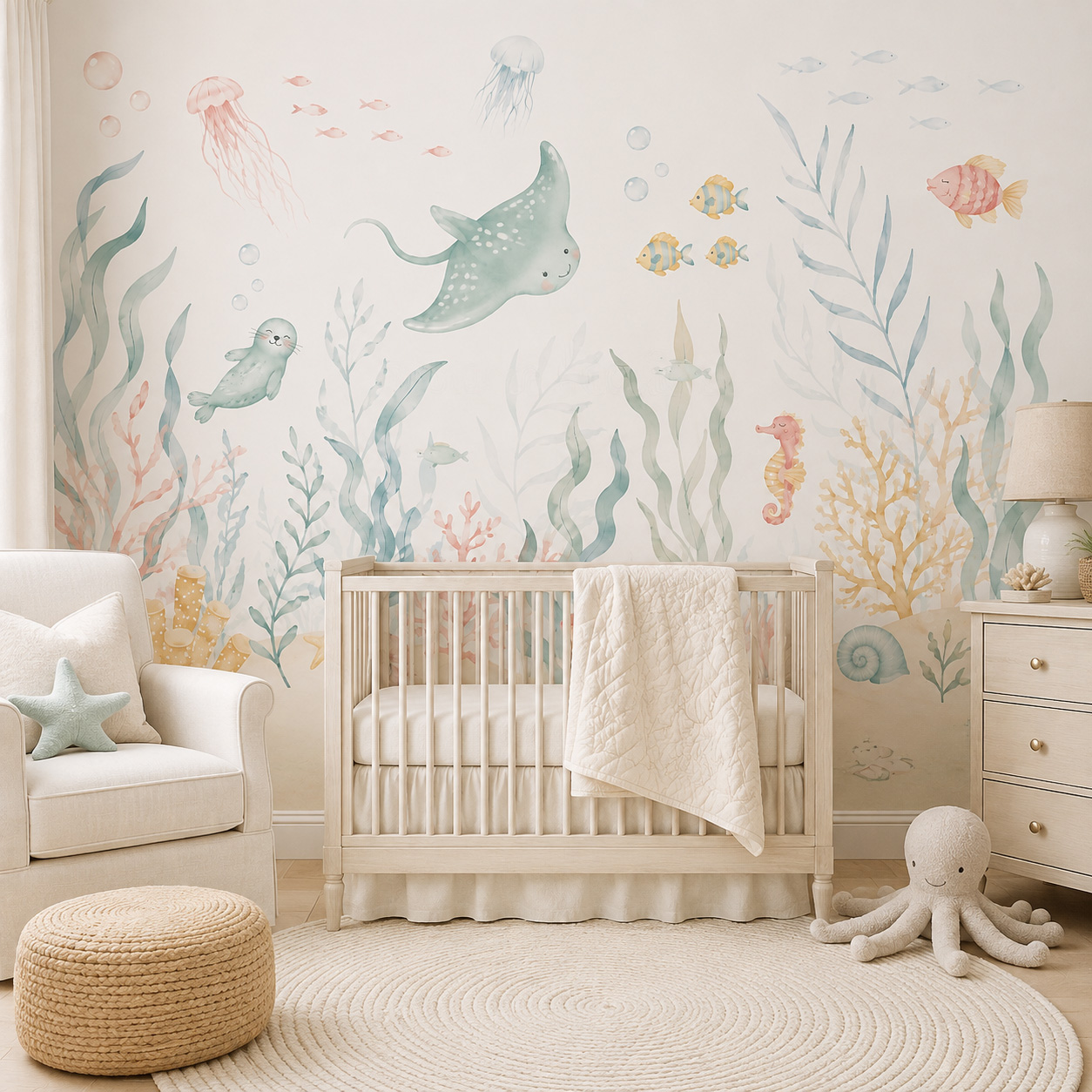 Papel de Parede Autoadesivo co - Baby Nursery Peel And Stick Wallpaper avaliação e preço
